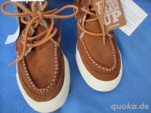 NEU m. ETIKETTEN Robin Hood Fransen Leder Teddy Futter Shearling Chucks Schuhe Converse All Star RAR
