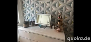 Apple Schminktischspiegel, selbstgemacht, silber