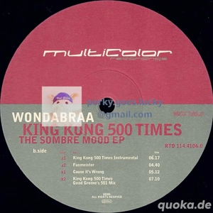 Wondabraa - King Kong 500 Times - The Sombre Mood EP 1999 12" Vinyl Deep House Downtempo House