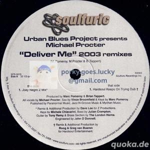 Urban Blues Project Presents Michael Procter - Deliver Me (2003 Remixes) 2x12" Vinyl House, Deep Hou