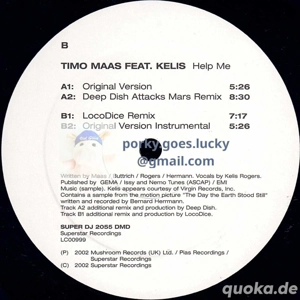 Timo Maas Feat. Kelis - Help Me 2002 12" Vinyl House Deep House