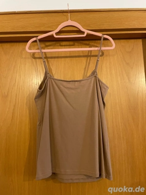 Braunes Trägertop von Esprit Collection, Perlen, Größe XL, Basic Bild 3