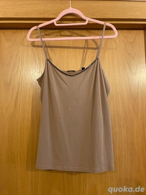 Braunes Trägertop von Esprit Collection, Perlen, Größe XL, Basic