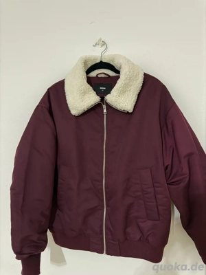 Bik Bok Jacke XS neu ungetragen   Bomberjacke mit Teddykragen Bordeaux