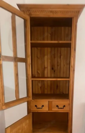 2 Sehr Schöne Fichte Massiv Holz Vitrine Oxford Top Qualität