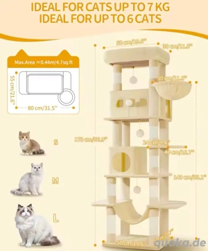Katzenkratzbaum 170cm beige NEU Original verpackt