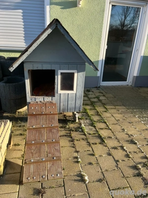 Hundehütte voll isoliert mit Rollen