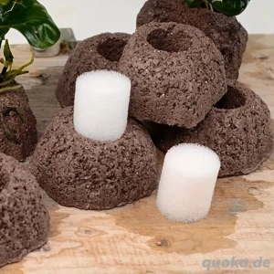 Pflanzenhalter aus Lavagestein zum Bepflanzen