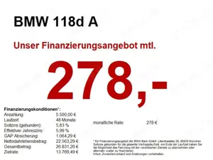 BMW 118 d A Advantage LED/M-Lenkrad/PRIVAY/DAB/TEMPO