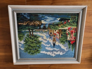 Schönes Gobelinbild mit Rahmen