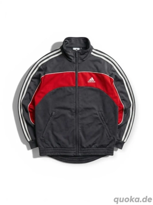 Vintage Adidas Trainingsjacke aus 2006 - Top Zustand - Grau Rot -