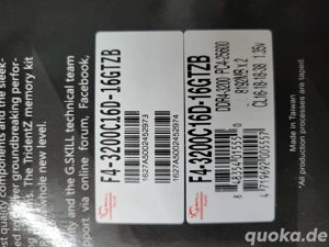 GSkill Trident Z DDR4 3200 CL16 2x8GB Kit Bild 4