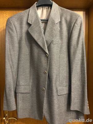 Eleganter Herrenanzug Gr. 54 braun beige mit feinen Streifen