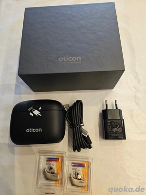 1 Paar neue Oticon Real 3 miniRITE R-Akku mit SmartCharger Ladestation und Akkus 