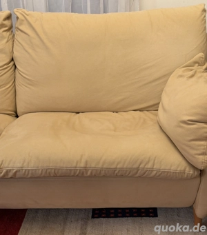 Original Rolf Benz Sofa, Farbe: creme beige, Bezug: Microfaser (waschbar)
