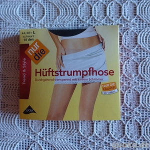 Damen - Strumpfhose, Hüftstrumpfhose "nur die", neu, OVP, Gr. L (44 48), schwarz, 15 den