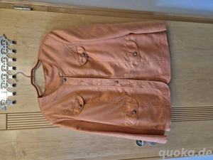 Blazer in Velourlederoptik in kräftigem Apricot