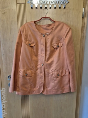 Blazer in Velourlederoptik in kräftigem Apricot