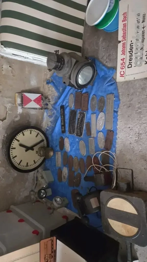 Eisenbahn Schilder Zubehör Signal Uhr Lampe... 