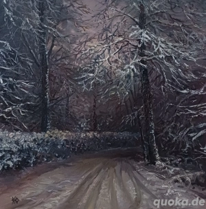 "Winter Park". Oil painting, handmade.