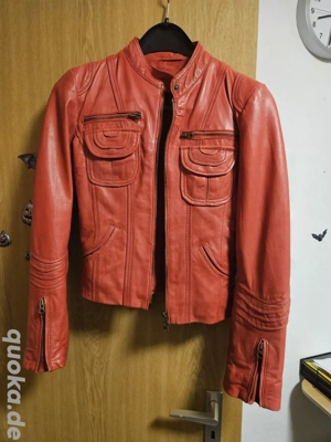 Damen Jacke Biker- Stil Jenifer&Julia Echt Leder Gr:36 S