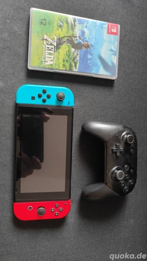 Verkaufe Nintendo Switch 2. Gen mit Pro Controller und Spiel Zelda BotW ! Bild 4
