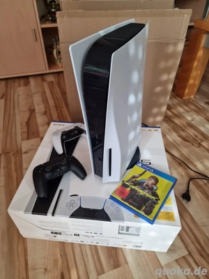 Sony Playstation 5 Konsole mit Disk player und 2 controller + videospiele und OVP 