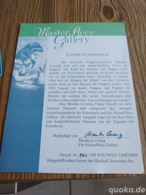 Puppe mit Zertifikat Bild 3
