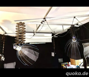 Fotostudio Deckenschienensyst mit Scherenliften