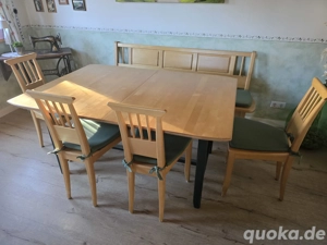 Esstisch mit Bank und 4 Stühlen 