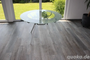 Glastisch-Esszimmertisch-rund