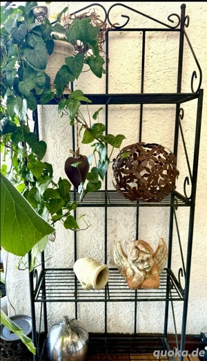 Verspieltes Vintage Eisenregal Blumenregal Regal Eisen Garten Balkon braun