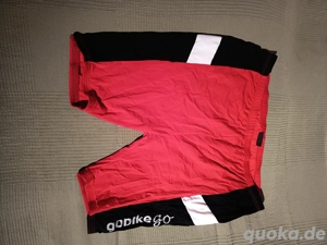 Lycra Radler Tight schwarz   rot, Größe XL