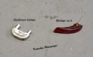 Beschlagteil Blinker + Stoßhorn Porsche 911, Polizei , 914, 928 VW Golf AvD Buggy  Carrera Universal