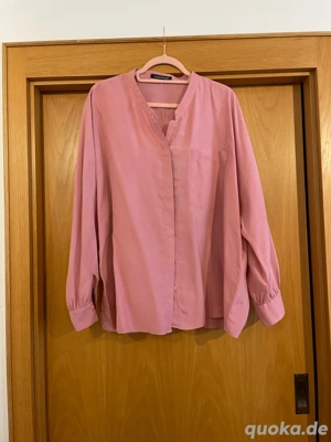 Rosane Damenbluse von Luisa Cerano, 100% Seide, Größe 46