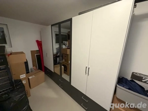 Kleiderschrank Janne weiß Graphit - sehr guter Zustand - 272 cm