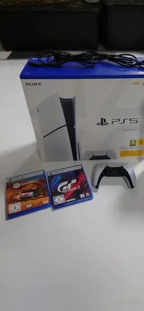 sony Playstation 5 slim versiegelt PS5 Disk Konsole mit controller und 2 CD spiel 