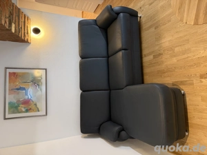 Couch Leder in night-blue