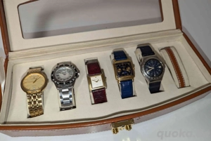 Konvolut Armbanduhren in Schatulle - Centia, Swatch, Fossil,.. Bild 2