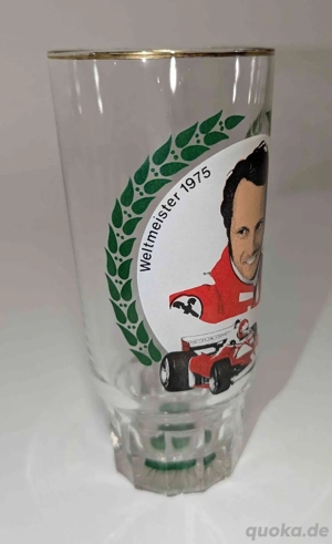 Trinkglas Niki Lauda Weltmeister 1975 Bild 2