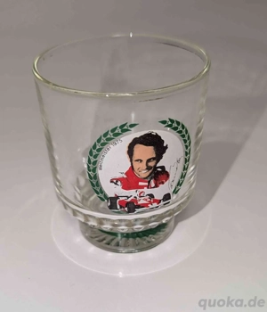 Trinkglas Niki Lauda Weltmeister 1975 klein