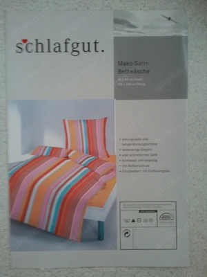 2x wunderschöne SCHLAFGUT 220x155cm Bettwäsche 2x Bettspanntücher schlafen Gäste Zuhause