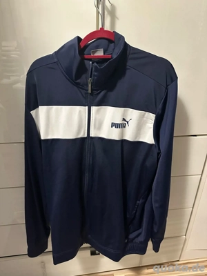 Puma Trainingsanzug Herren dunkelblau weiß