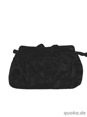 Clutch Kosmetiktasche schwarz Stoff