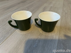 2x Ritzenhoff für Jacobs Krönung Kaffeetassen   dunkelgrün