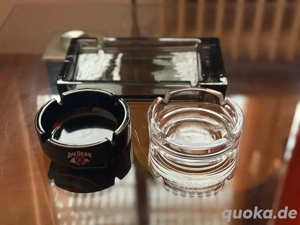 Glas Aschenbecher Set   3-teilig