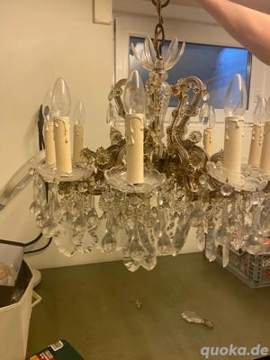 Kronleuchter Kristall Echtglas mit Kerzenleuchten 