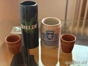 Keramik- & Steinzeug Bier-Set   4-teilig