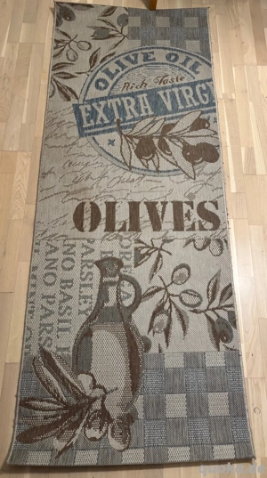 Teppichläufer Küche   Flur (Olivenmotiv, 80*200cm)