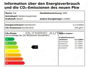 Fiat 500C 1.0 GSE Hybrid  PDC KLIMA-AT TOUCH CARPLAY Bild 2